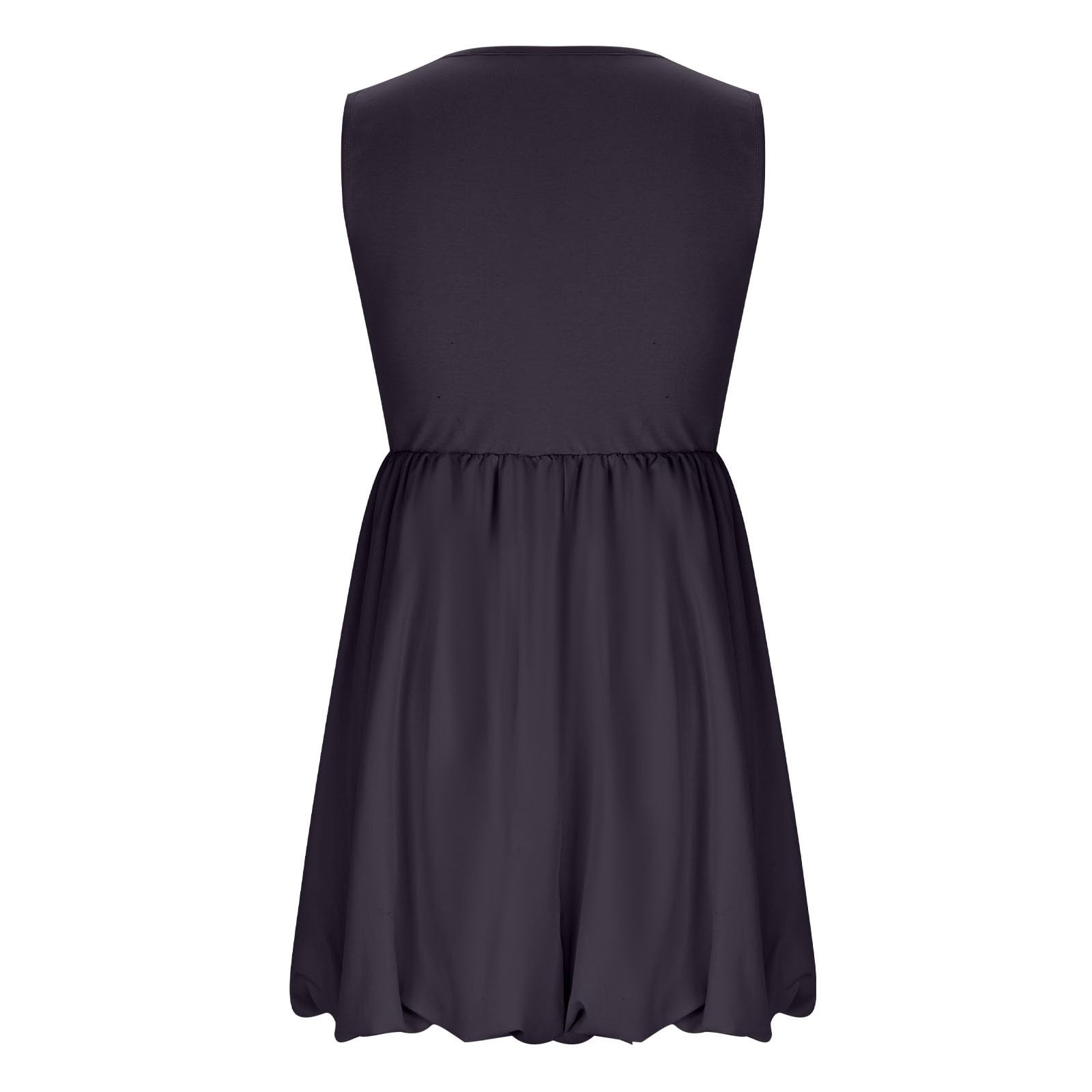 thumbnail image 5 of Vestido mini sin mangas ajustado para mujer 2025: vestido informal con fruncido en A para cócteles y fiestas, 5 of 5